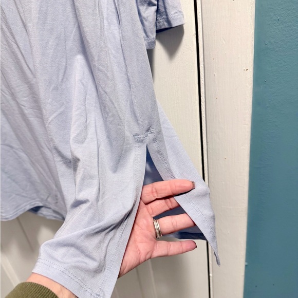 Eileen Fisher Soft Lavender 3/4 Sleeve Tunic Top - Picture 4 of 6